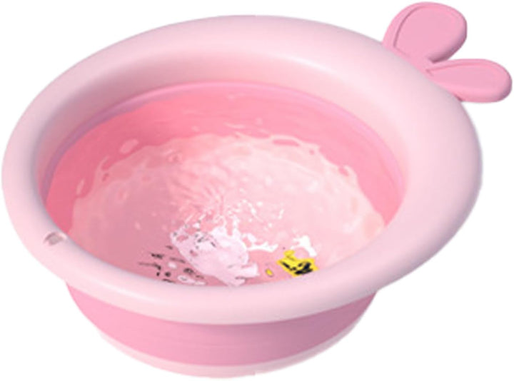 Foldable Baby Wash Basin - Flap Washbowl | Cartoon Folding Foot Basin Tubs, Portable anti Slip Babies - Wash Tub for Butt Feet Easy Shower Travel Outdoor