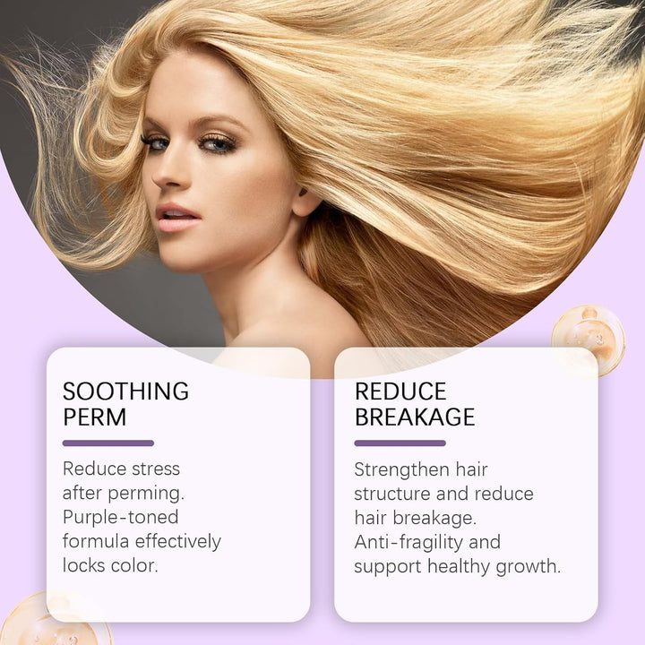 Purple Keratin Hair Mask, Keratin Moisturizing Conditioner, Deeply Conditions, Hydrates, Smooths, and Boosts Shine, Suitable for Damaged Hair