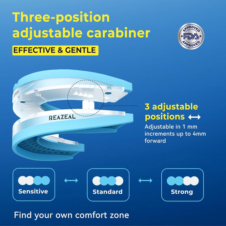 Anti Snoring Devices for Quiet Sleep: Snoring Aids for Men & Women - Adjustable Anti-Snoring Mouthpiece with One Replacement for Travel & Home Use