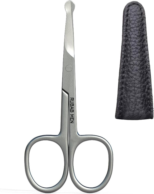 Nasal Safety Personal Grooming Scissor for Nose Hair, Beard, Mustache and Eyebrow | Safety Blunt round Tip & Heavy Duty Non Rusting SS Metal | Travel Friendly