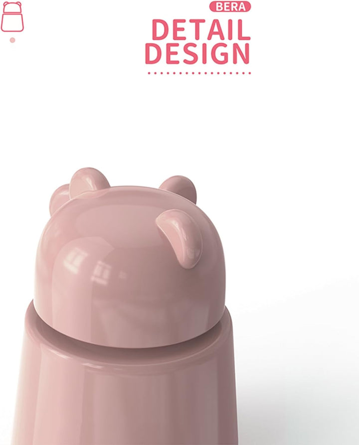 Pink Bear Pill Crusher - Cute Animal-Shaped Medicine Grinder for Kids & Adults, Portable Powder Crushing Tool for Tablets, Vitamins, Pets - Easy to Clean, Durable & Painless Medication Aid