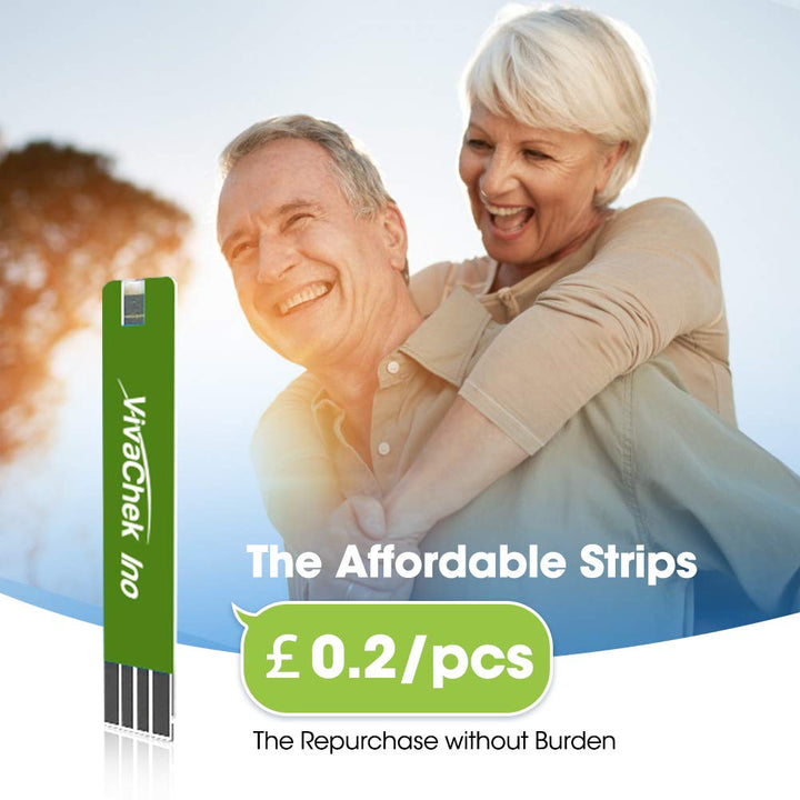 Vivachek Diabetes Test Kit, 𝐍𝐒𝐇-𝐀𝐩𝐩𝐫𝐨𝐯𝐞𝐝 Blood Sugar Monitor with Ketone and Hypo Warning, 900 Memory, Blood Glucose Monitor with Test Strips X 50 and Lancet X 50 -In Mmol/L