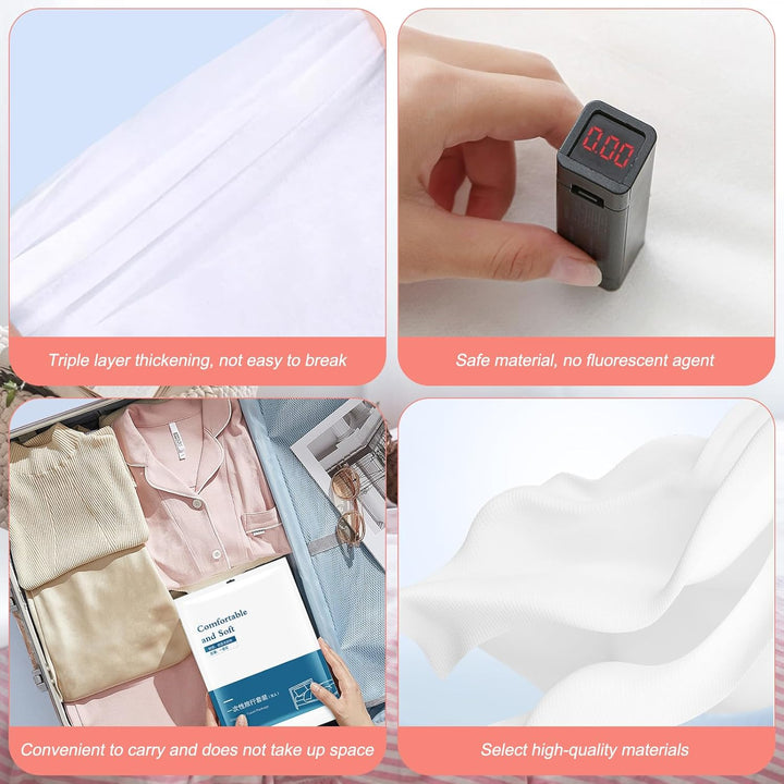2 Pack Disposable Bed Sheets for Travel,Single Bed Sheet, Pink, 180 X 230 Cm, Suitable for 1.5 M Beds,Bottom Sheet Portable Bedspread for Travel Hotel Camping Overnight Stay