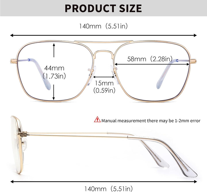 Blue Light Blocking Computer Glasses, Square Eye Protect Video Eyeglasses anti Glare Men Women