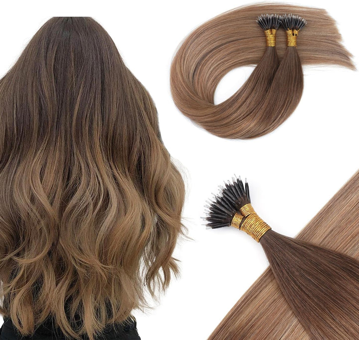 1000 Nano Rings - 3Mm Silicone Lined Hair Extension Beads - Dark Brown