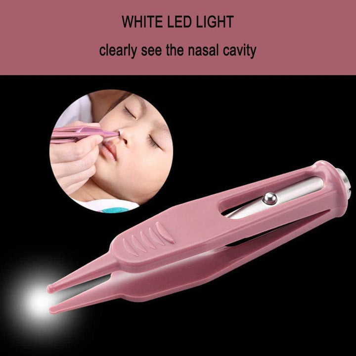 Baby Nose Cleaning Tweezers,Safety Round-Head Baby Ear Nose Navel Cleaner Clip Tool
