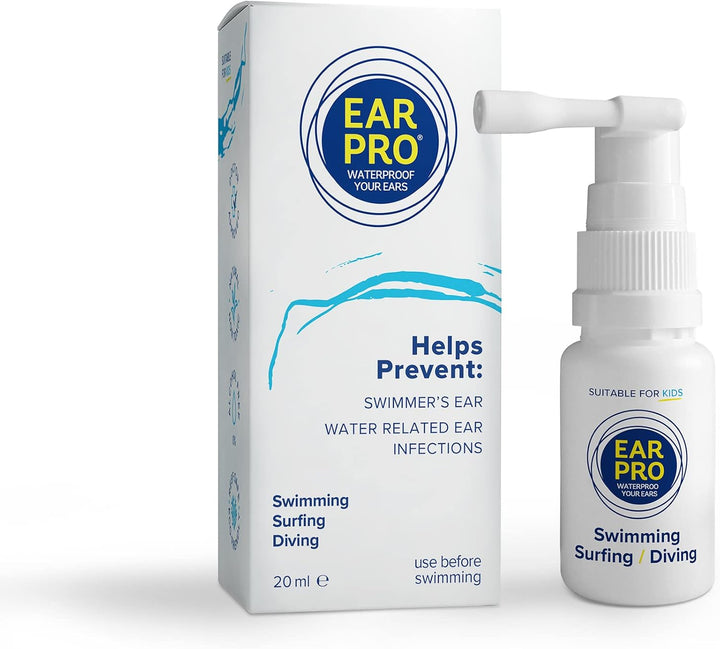 Ear Pro - Natural Swimmers Ear Drops Spray Oil a Hygienic Ear Plugs Replacement That Forms a Seal to Prevent Trapped Water & Infection - Safe to Use Swim Ear Drops for Adults & Kids (200 Uses, 1 Pack)