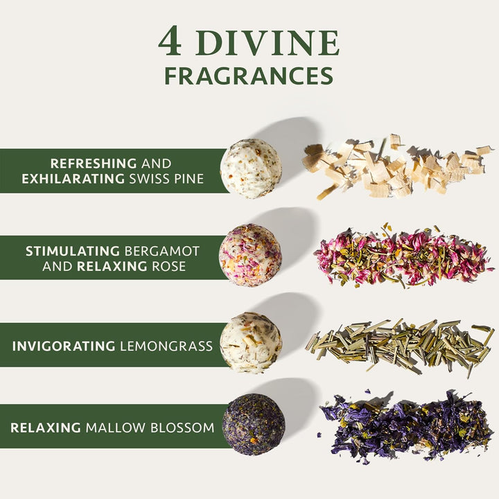 Luxury Gifts for Women - 4X Organic Handmade Bath Bombs with Natural Essential Oil - Gifts for Her - Gifts for Girls - Bath Bombs for Women - Premium Gift Box