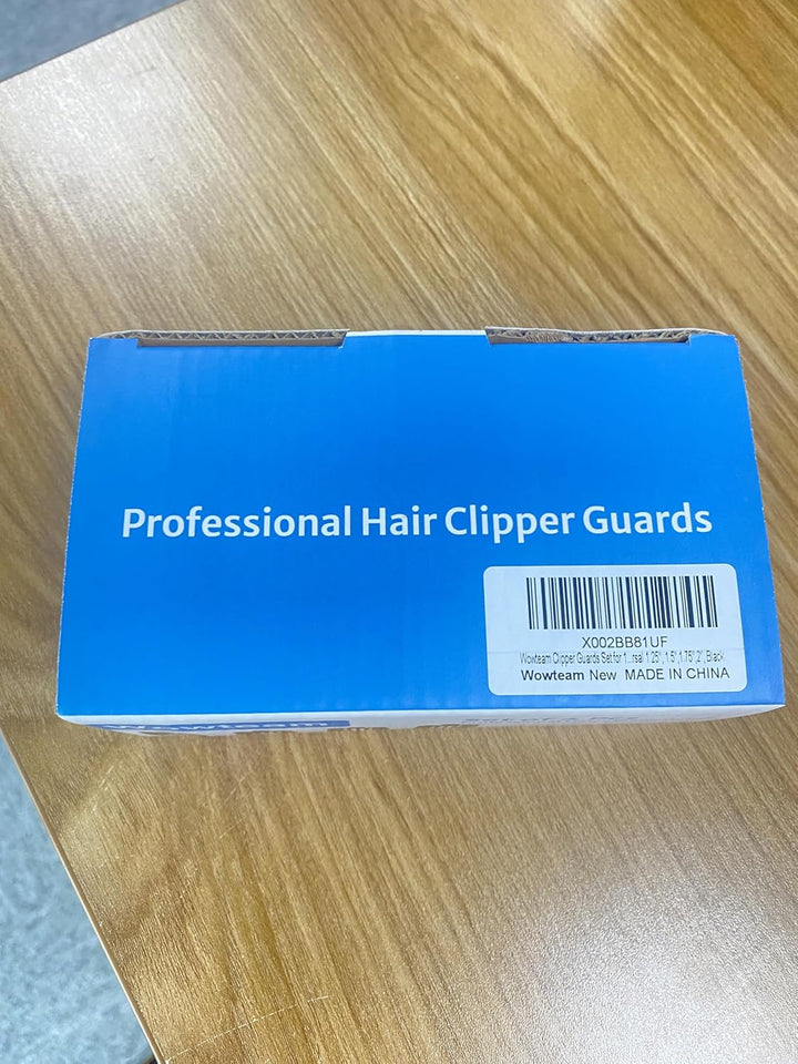 Clipper Guards Set for Wahl 16 14 12 10, for Clippers and Babyliss FX870, Clipper Guides Replacement - 4 Piece Set for Multiple Sizes Universal 1.25", 1.5",1.75",2", Black