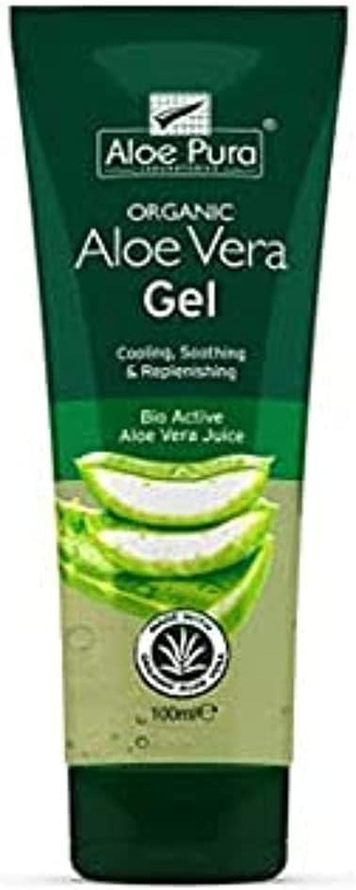 , Organic Aloe Vera Gel, Natural, Vegan, Cruelty Free, Paraben & SLS Free, Cooling, Soothing, 100Ml