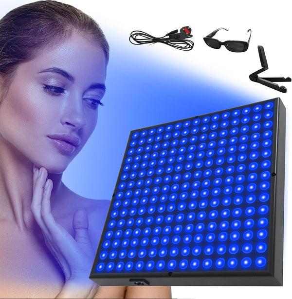 Tanning Lamp for Home, Tanning Lamp with 225Pcs Leds, 460Nm Face Tanning Lamp, 45W Sun Lamp with Hook and Adjustable Bracket, Sunbeds for Home Tanning, Tanning Bed for Face and Body