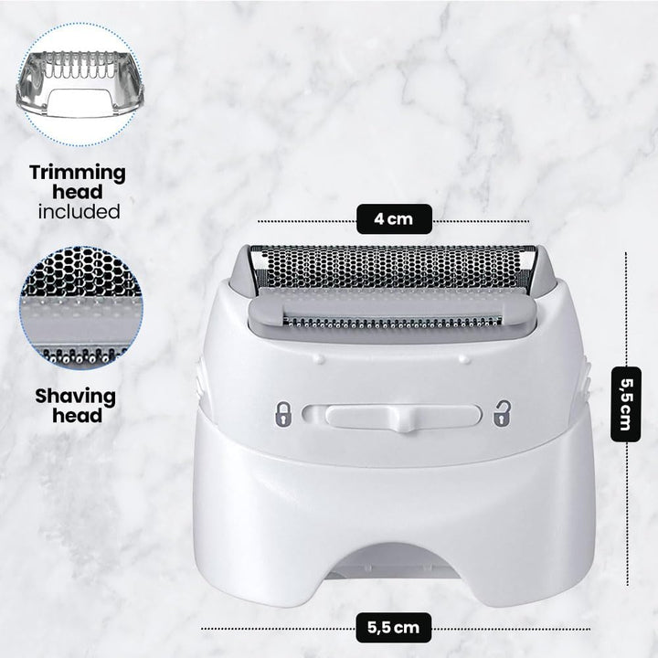 Replacement Head Epilator Shaver Shaver 67030799 Compatible with Braun Silkepil Series 7, Silkepil 5 and Series 9, White