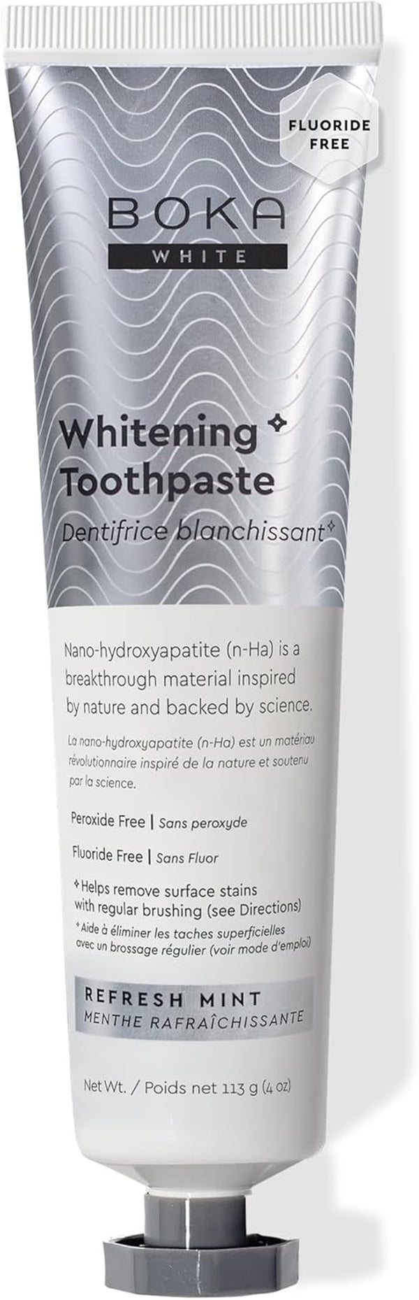 Fluoride Free Nano Hydroxyapatite Toothpaste - Adult & Kids - Appropriate for Sensitive Teeth, Whitening* - No Sulfates & Parabens - Natural Flavors & Vegan - Refresh Mint (113G) 1Pk