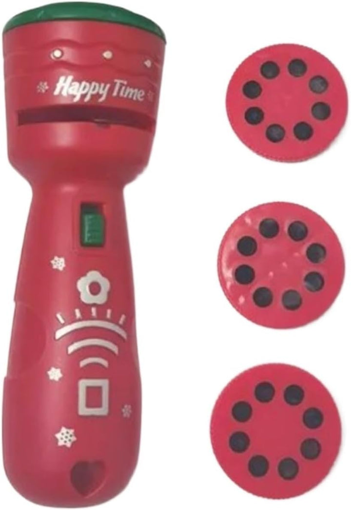 Christmas Projector Flashlight Halloween Children'S Toys Camera Projection Light Luminous Toys Fun Puzzle Early Education(Rosso)