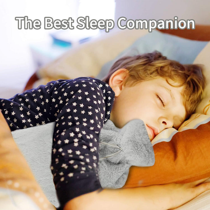 Hot Water Bottle with Cover - 1.8L Soft Fluff Hot Water Bottle, Comfortable, Safety, Heat Retention Good Performance, Warm in Winter, Suitable for Children, Baby, Adult, the Best Winter Gifts