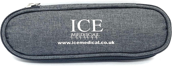 Black/Grey Twin Epipen Syringe Hard Case/Bag - Allergies, Diabetes, Inhalers, Syringes, Insulin Etc (Dark Grey Soft Case)