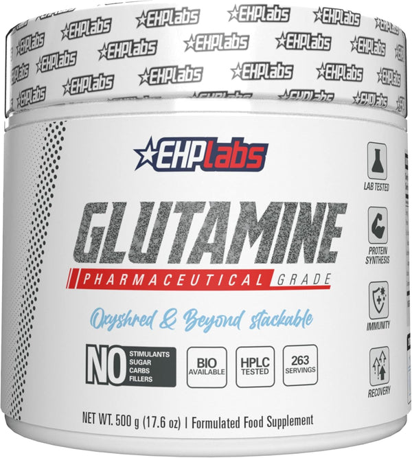L Glutamine Powder Amino Acids - L-Glutamine Supplement for Gut Health (500G) Improves Muscle Recovery, Focus & Concentration - 100 Servings