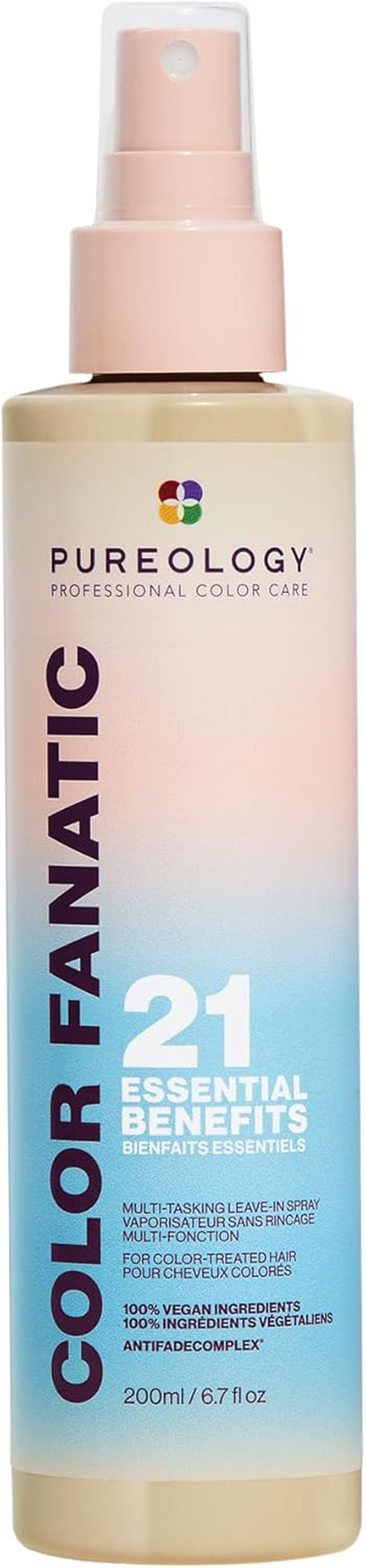 PUREOLOGY Color Fanatic, Multi-Tasking Spray, 21 Benefits, Primes, Perfects & Protects Colour-Treated Hair, Leave in Conditioner Vegan Formulas, Sulphate Free, 200 Ml, Beach Beige, 226 Grams