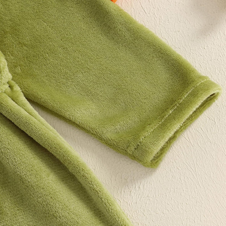 Toddler Boys Girls Bathrobe Cartoon Animal Plush Hooded Long Sleeve Sleep Robe Dinosaur Fleece Pajamas Dressing Gown Soft Cosy Velvet Warm Embroidery Sleepwear