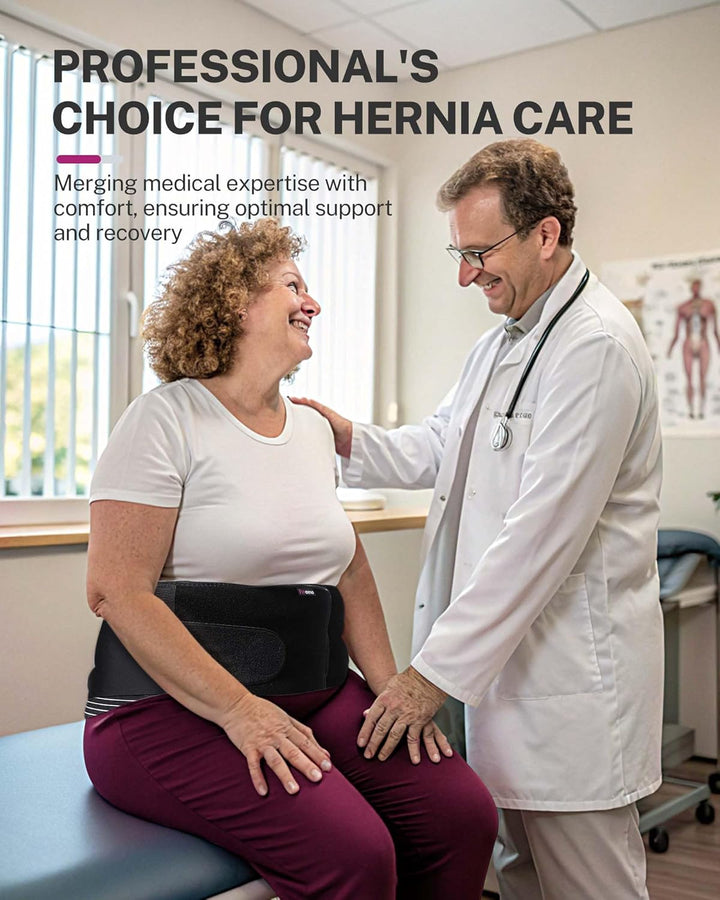 Umbilical Hernia Belt for Men and Women with Removable Pressure Pad, Ultra-Breathable Hernia Support for Abdominal Hernias, Incisional Hernias, Abdominal Surgeries, Postpartum Belly Band