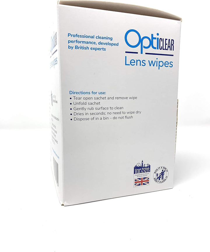 Lens Wipes - Cleaning Wipes for Eyeglasses, Smartphones, Tablets, Laptops, TV, Cameras, Screens & Optical Devices - Smear-Free, Quick Drying, Anti-Fog, Safe for Coatings - 200 Count