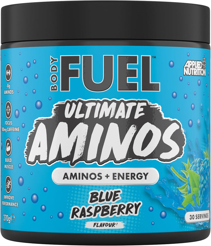 Bodyfuel Amino'S - Amino Acids Supplement, EAA Essential Amino Acids Powder, Muscle Fuel & Recovery (270G - 30 Servings) (Millions Raspberry)