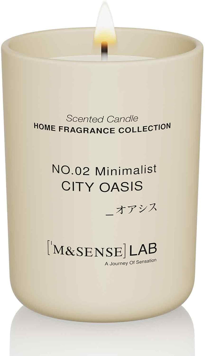 Natural Soy Candle Non Toxic Oud Wood Scented Candles for Home Small Jar Candles 150G 30 Hours Burn Time Minimalist Aromatherapy Candle Gift for Relaxation, Stress Relief,Mediation