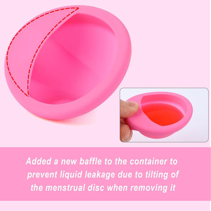 2Pack Reusable Menstrual Disc Kit, Medical Grade Silicone Menstrual Cups, Bpa-Free Comfortably Period Cup High Capacity - Use up to 12 Hours