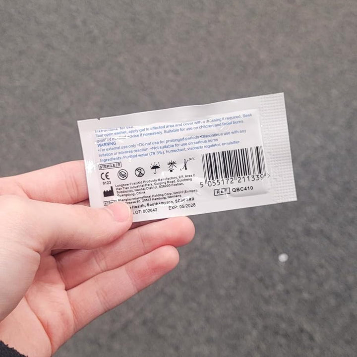 First Aid Burn Gel Blots Sachets 3.5G - Soothes & Cools Burns/Scalds (Pack of 5)