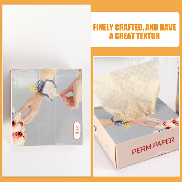 200Pcs Disposable Ultrathin Perm Papers for Hair Salon - Hot and Cold Perming, Professional Hairdressing End Papers for Perm Rods