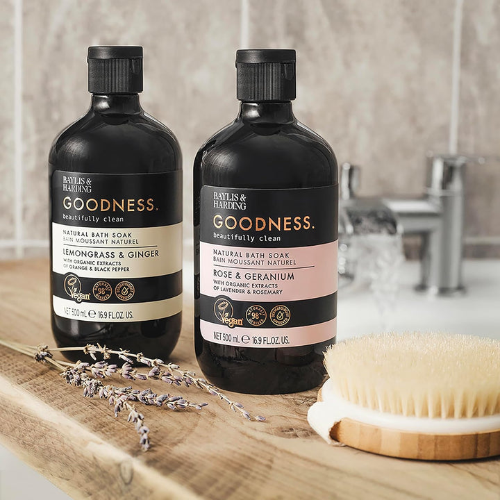 Goodness Lemongrass & Ginger Bath Soak, 500 Ml (Pack of 3) - Vegan Friendly