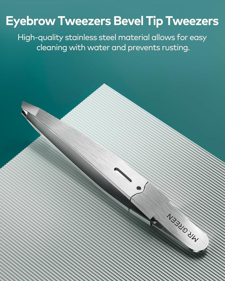 Tweezers for Women Facial Hair, Professional Precision Eyebrow Tweezers for Women and Men, Stainless Steel Slanted Hair Removal Eyebrow Plucker Tweezer