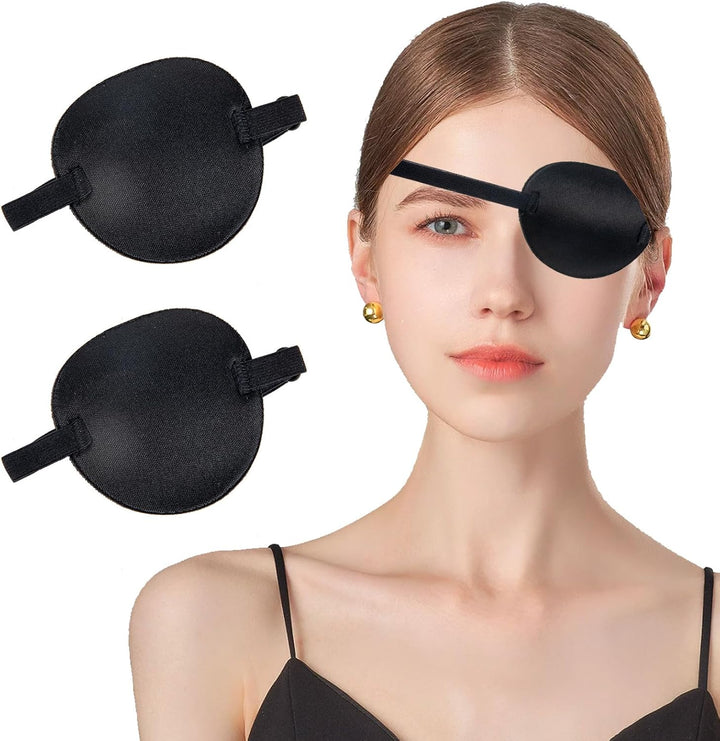 2Pcs Eye Patches for Adults,Eye Patch Pirate Eye Patch Medical Eye Patch Costume,Eye Patches for Adults Medical Eye Patches for Adults,Eyepatch for Adult,Eyepatch Pirate Eye Patches for Adults