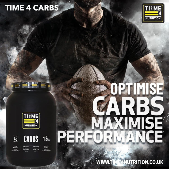 Time 4 Carbs 1.8Kg Carb Powder – 100% Pure Unflavoured Premium Grade Maltodextrin Powder – High Calorie Weight Gain Powder – Vegan Carbohydrate Powder – Carbohydrate Supplement