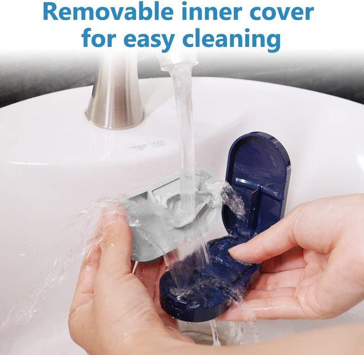 Small Pill Tablet Cutter, Portable Pill Splitter for Small and Large Pills Cut in Half Quarter, Cutting & Storage 2 in 1 Tablet Pill Dispenser per Elderly, Child, Dog, Cat, Pet, Travel (B)