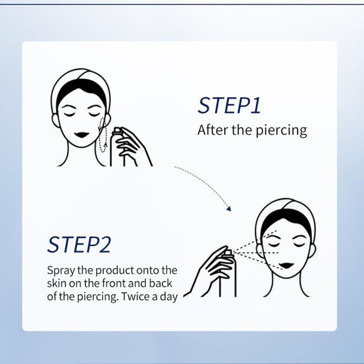 Aftercare Spray, Saline Spray, Sterile Saline Solution, 60Ml Cleaning Mist for Ear, Nose, Navel, Tongue – Soothing Aftercare Cleaning Solution