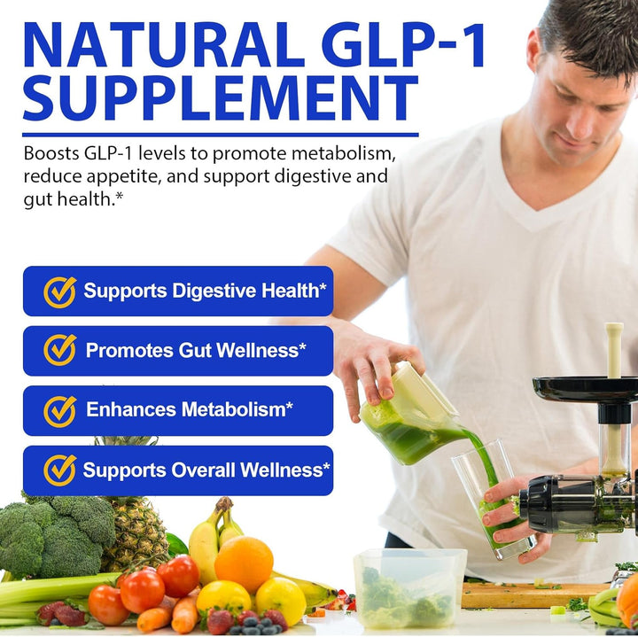 GLP-1 Supplement Weight Loss, GLP-1 Supplement Probiotic for Women & Men, Appetite Suppressant for Weight Loss, Supports Appetite Control, Gut Health, Aids Digestive Wellness