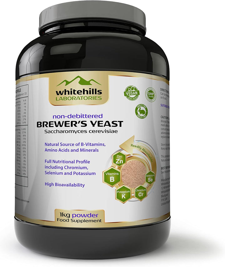 Brewer'S Yeast Powder 500G Non-Debittered Inactive Natural Source of B-Vitamins, Chromium, Selenium and Potassium for Humans, Cats, Dogs, Horses and Ducklings
