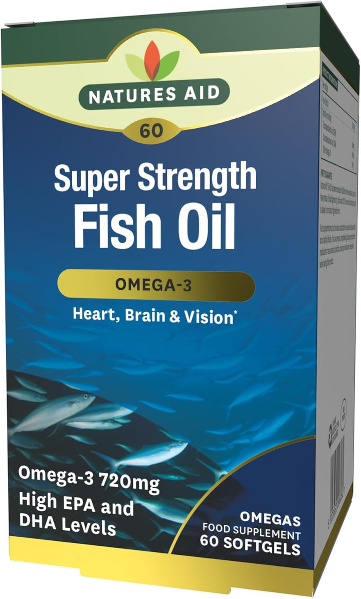 Fish Oil 1000Mg – High Strength Omega-3 Supplement with DHA & EPA – Supports Heart, Brain Vision, Immune & Joint Health Non-Gmo – High Strength Natural Fish Oil – 120 Softgel Capsules