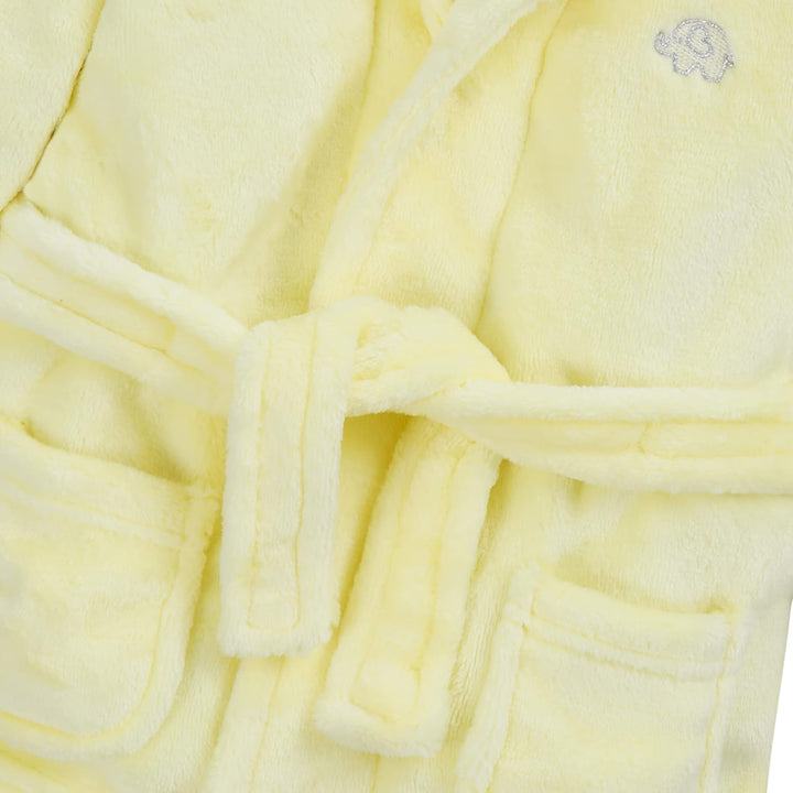Baby Boys & Girls Unisex Dressing Gown (Ages 6-24 Months) Soft Plush Flannel Fleece Hooded Bath Robe