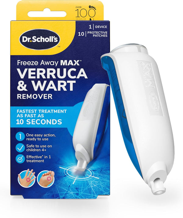 Freeze Away Max Verruca and Wart Remover for Hands and Feet - as Fast as 10 Seconds to Treat Warts and Verrucas, Safe for Children Aged 4 and Above