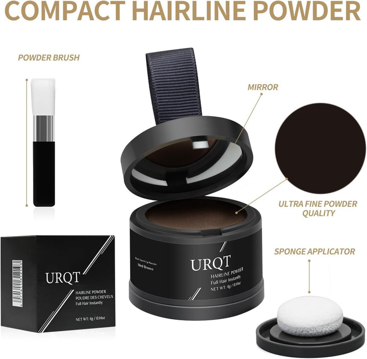 Magic Hairline Shadow - Instantly Thicken Thinning Hair, Water & Sweat Resistant Hairline Powder Mascara for Women and Men (# Dark Brown)