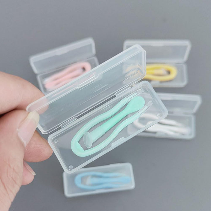 2 Pcs Contact Lens Tweezers Contact Lens Sucker Stick Set Contact Lenses Removal Tool Contact Lens Remover Tweezers and Inserter Kit with Soft Tip Contact Lenses Remover and Insertion Tool