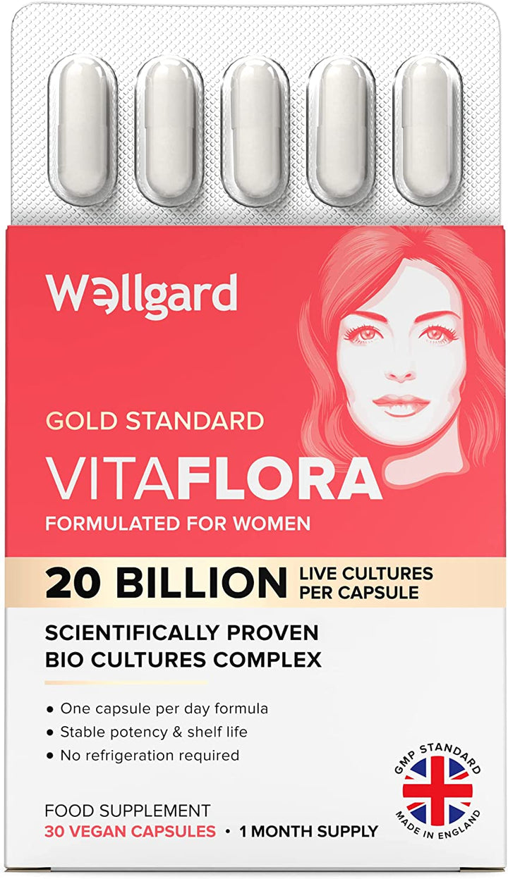 Vitaflora Probiotics for Women - Scientifically Proven Bio Cultures for Women’S Intimate Flora, 30 Capsules, Made in UK