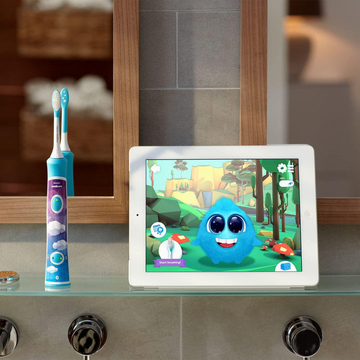 Sonicare for Kids Electric Toothbrush HX6322 / 04, with Sound Technology, for Children, Gentle Cleaning, Turquoise