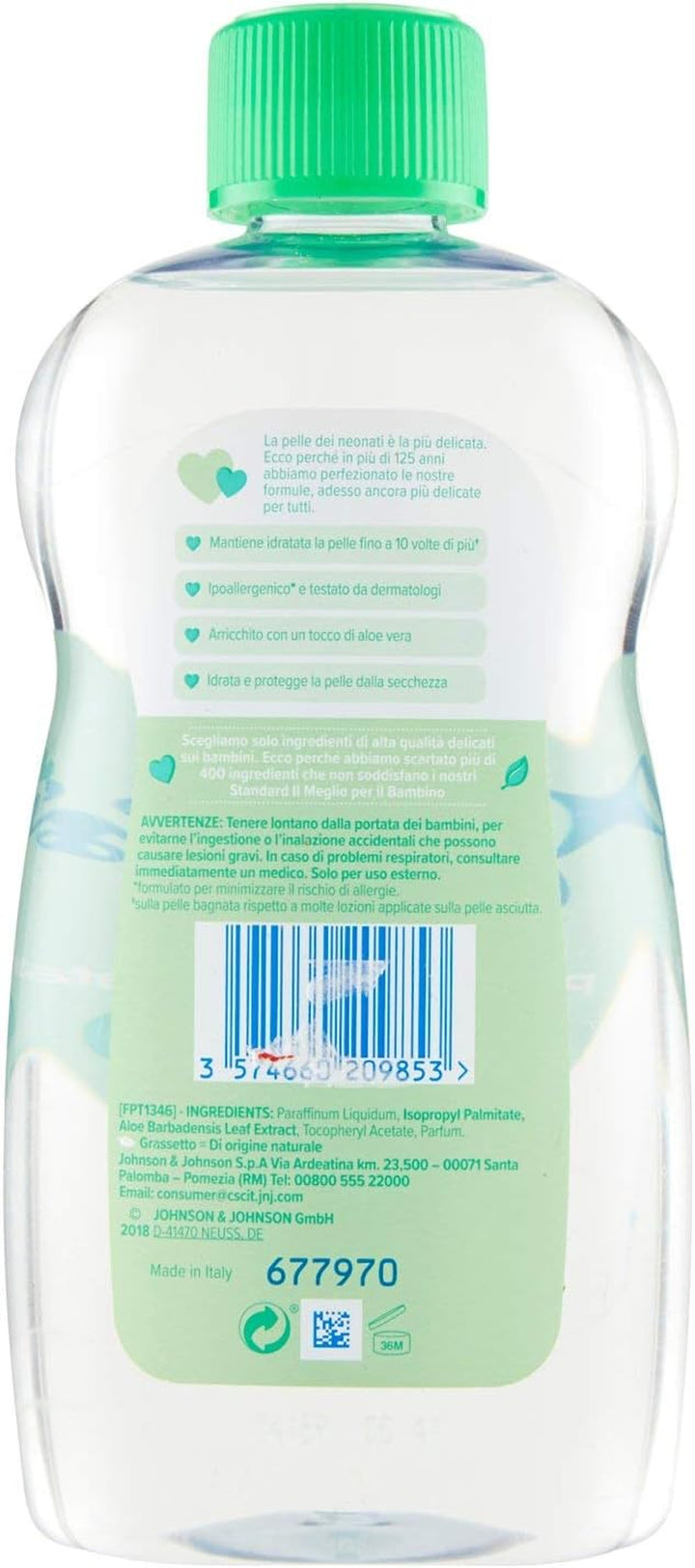 Moisturising Oil for Kids and Babies with Aloe Vera, 500 Ml