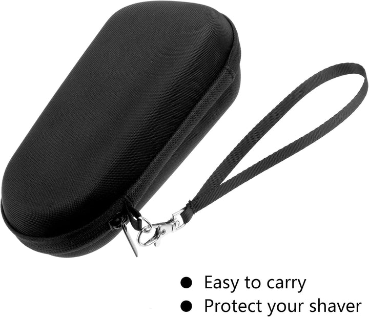 Case Compatible with Braun Shaver S3/5/7/9, Waterproof Hard Razor Storage Box for Travel Home Use with a Lanyard and Two Small Brushes