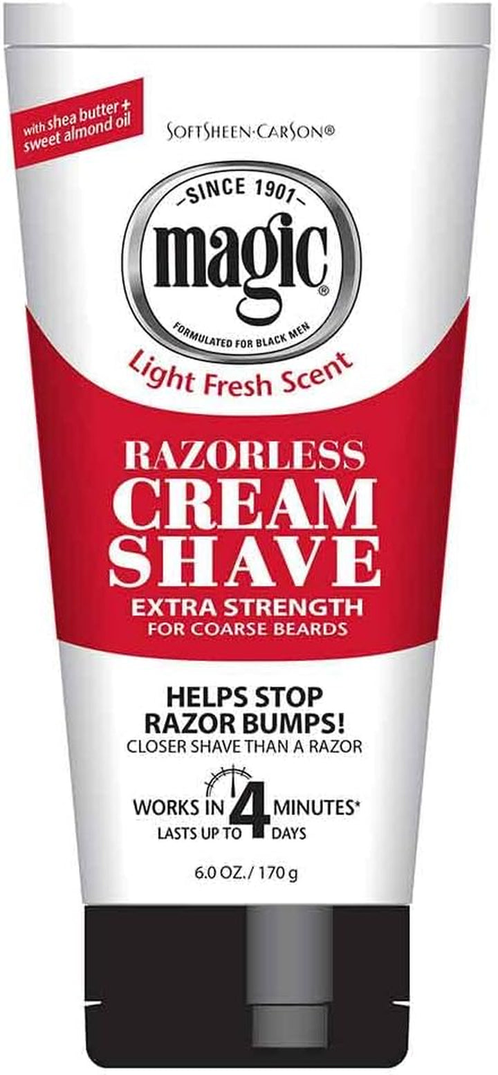 Razorless Cream Shave Extra Strength 6 Oz. (Pack of 3)