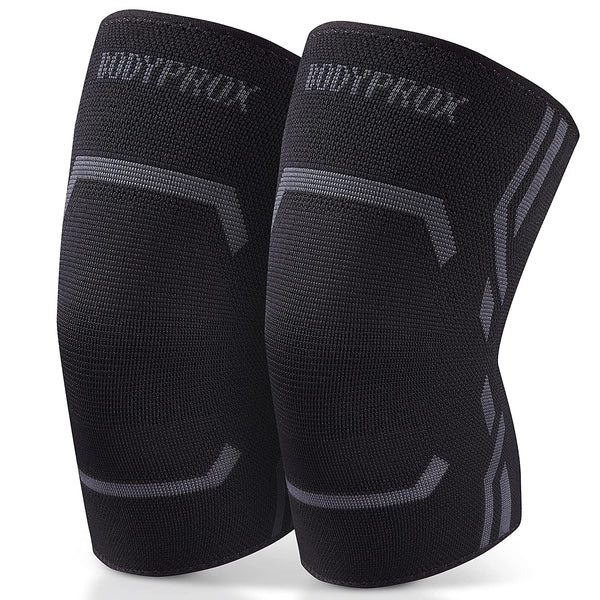 Knee Compression Sleeve 2 Pack for Men and Women, Knee Support Brace for Running and Work Out (M)