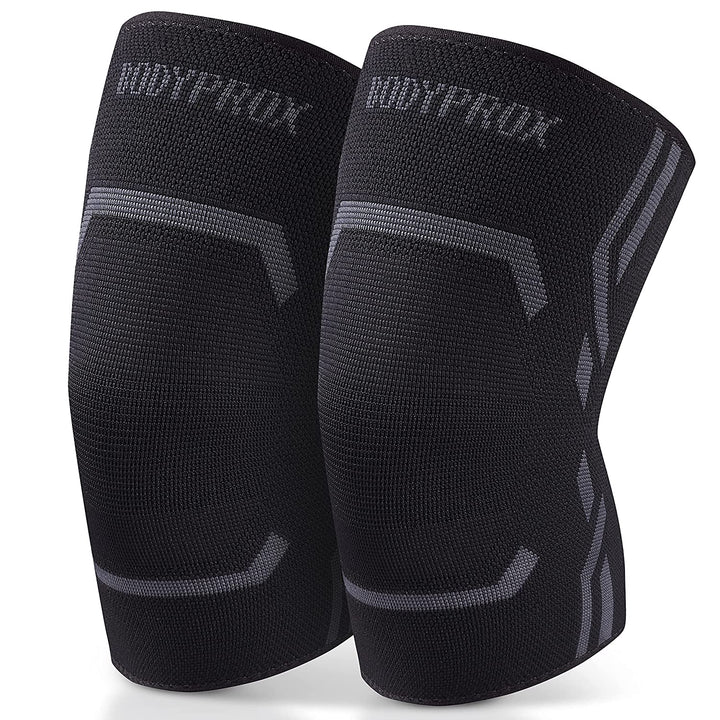 Knee Compression Sleeve 2 Pack for Men and Women, Knee Support Brace for Running and Work Out (M)
